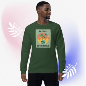 Unisex organic raglan sweatshirt